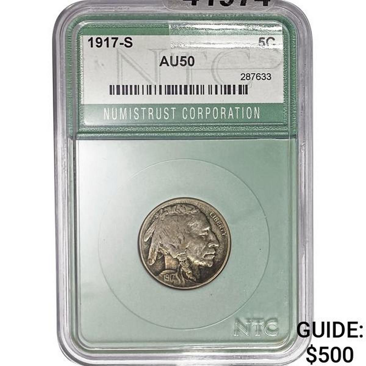 1917-S 5C NTC AU50