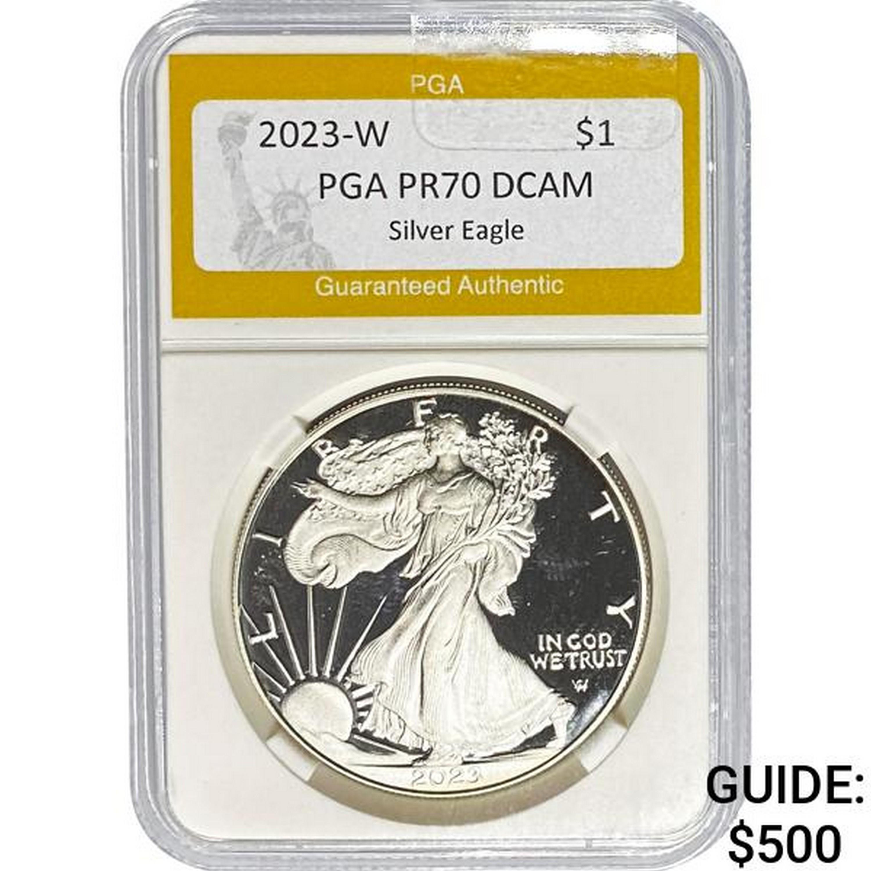 2023-W $1 PGA PR70 DCAM Silver Eagle