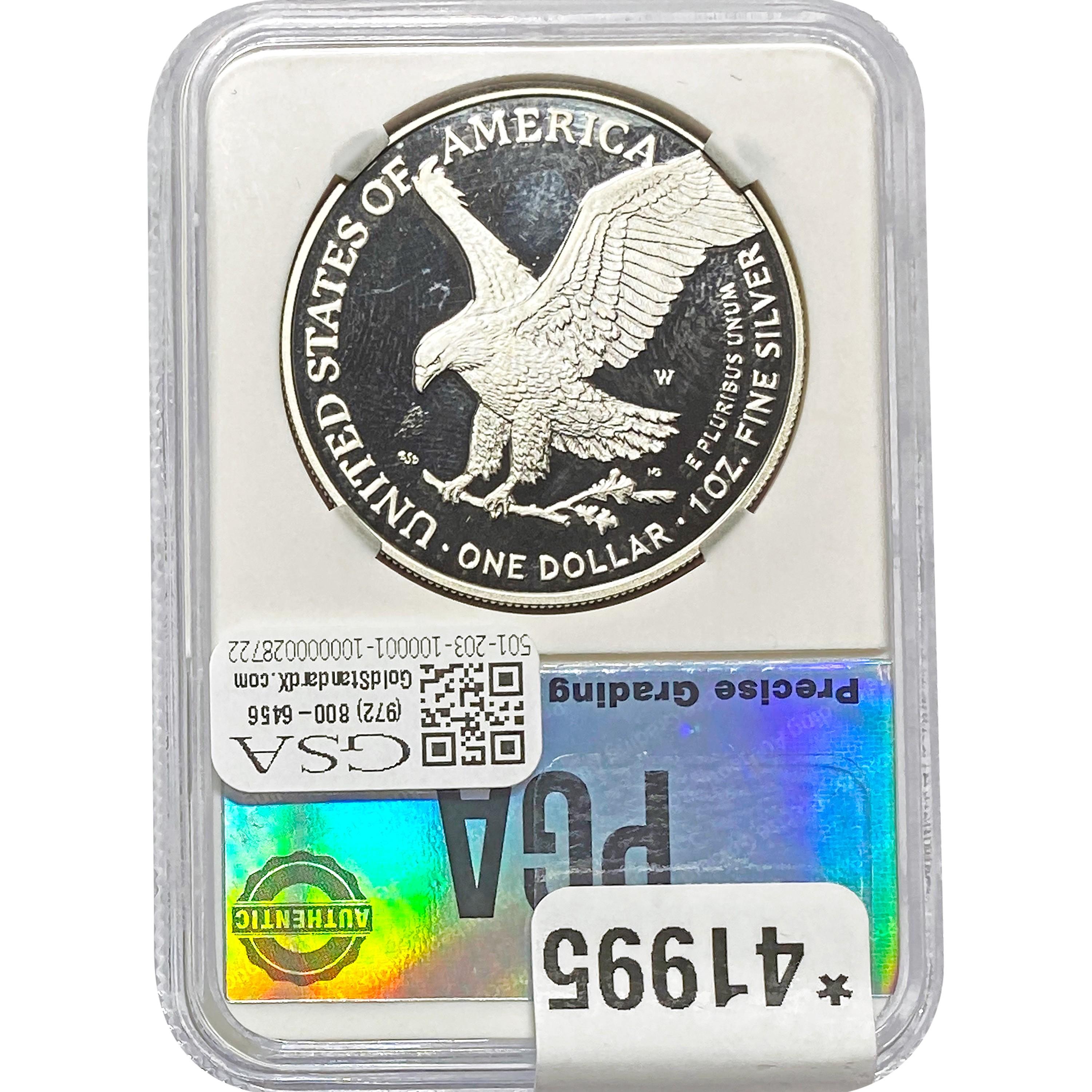 2023-W $1 PGA PR70 DCAM Silver Eagle