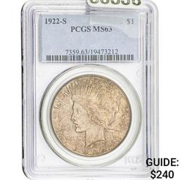 1922-S $1 PCGS MS63