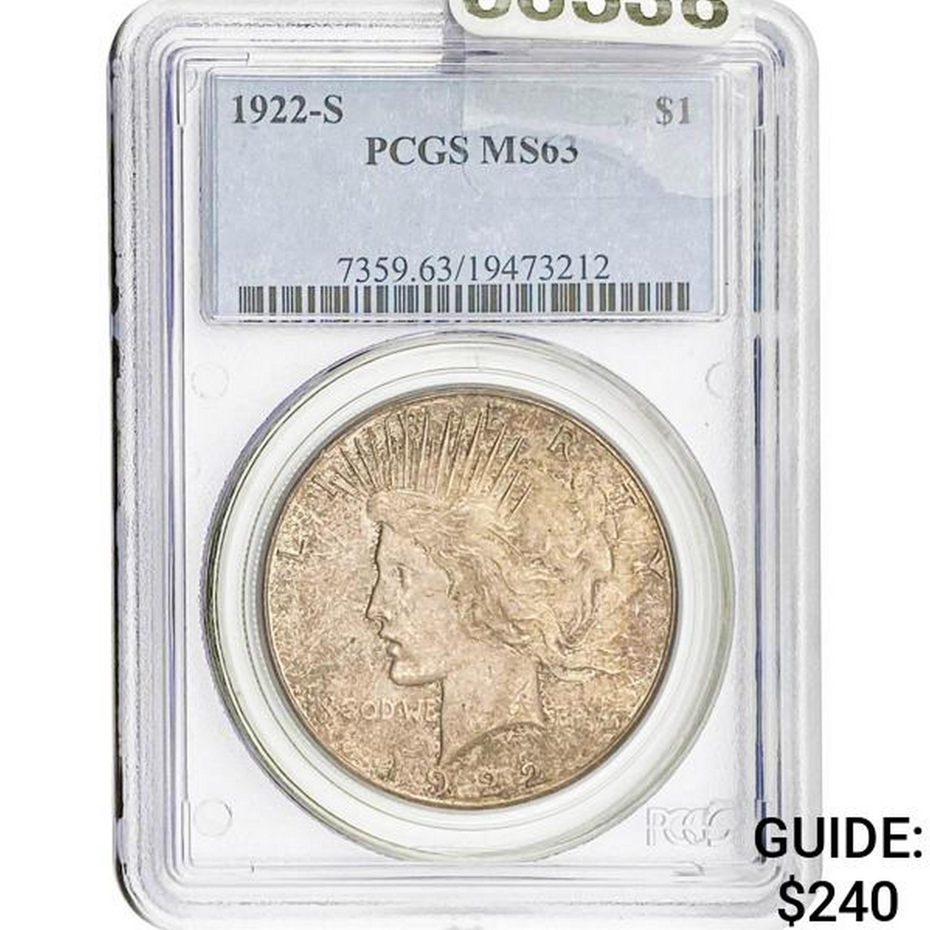 1922-S $1 PCGS MS63