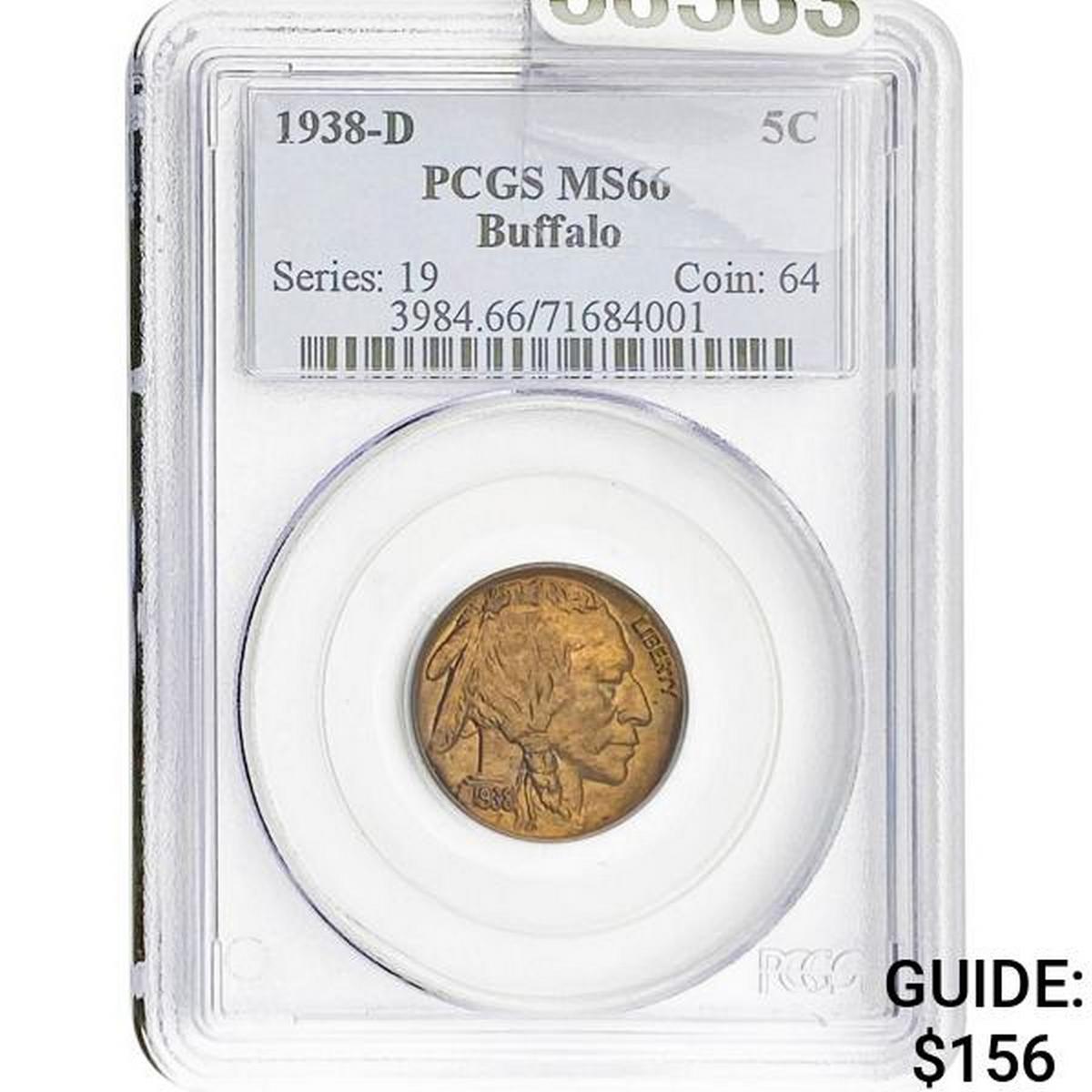 1938-D 5C Buffalo PCGS MS66