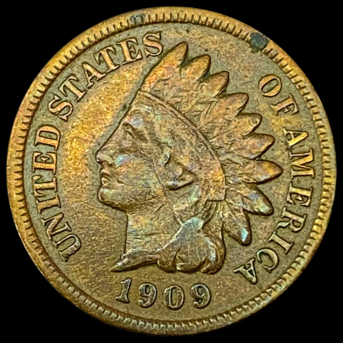 1909-S Indian Head Cent LIGHTLY CIRCULATED