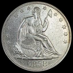 1858 Seated Liberty Half Dollar UNCIRCULATED