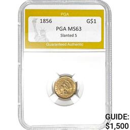 1856 G$1 Slanted 5 PGA MS63
