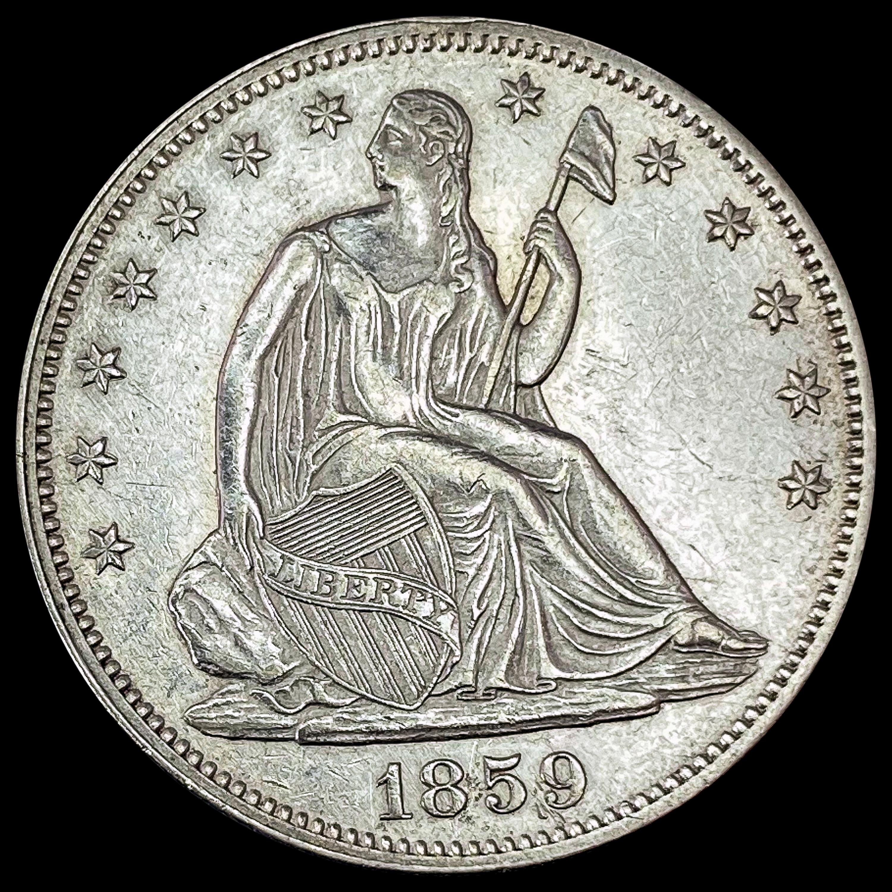 1859 Seated Liberty Half Dollar UNCIRCULATED