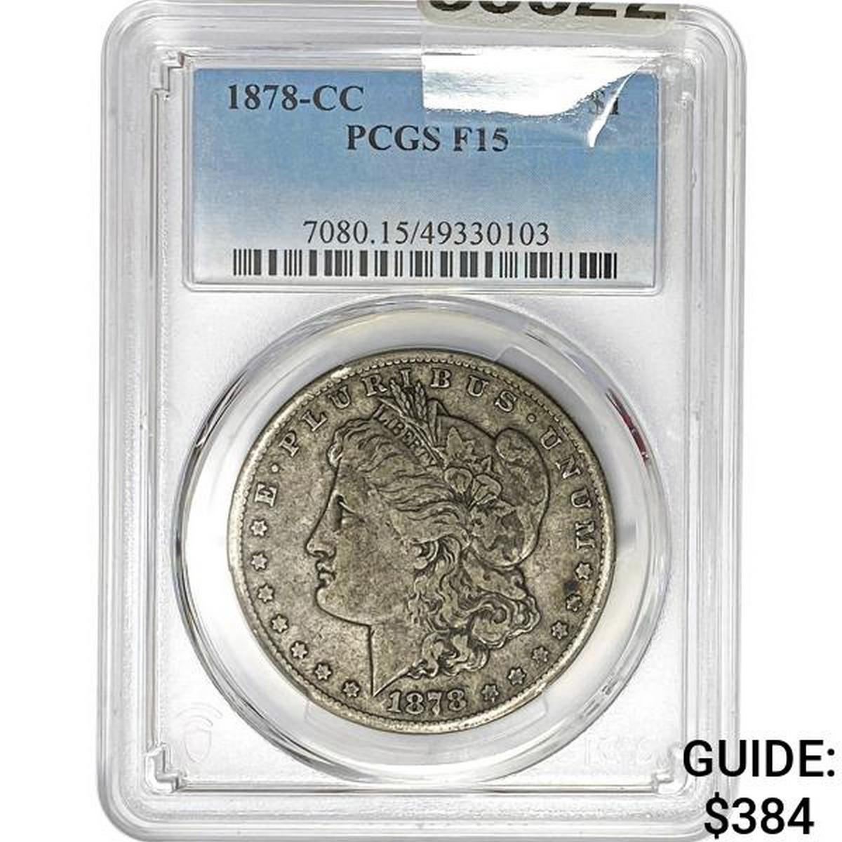 1878-CC Morgan Dollar PCGS F15