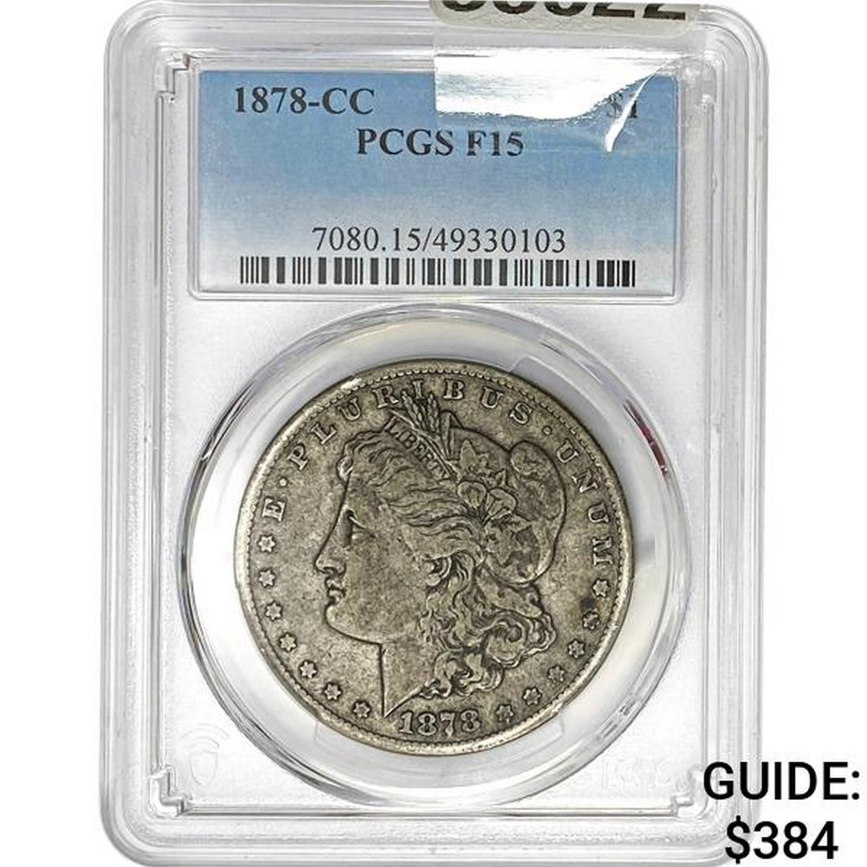 1878-CC Morgan Dollar PCGS F15