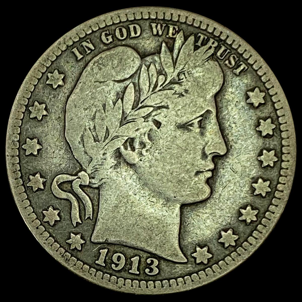 1913 Barber Quarter NICELY CIRCULATED