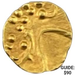 1663-1724 India .012oz Gold Fanam UNCIRCULATED