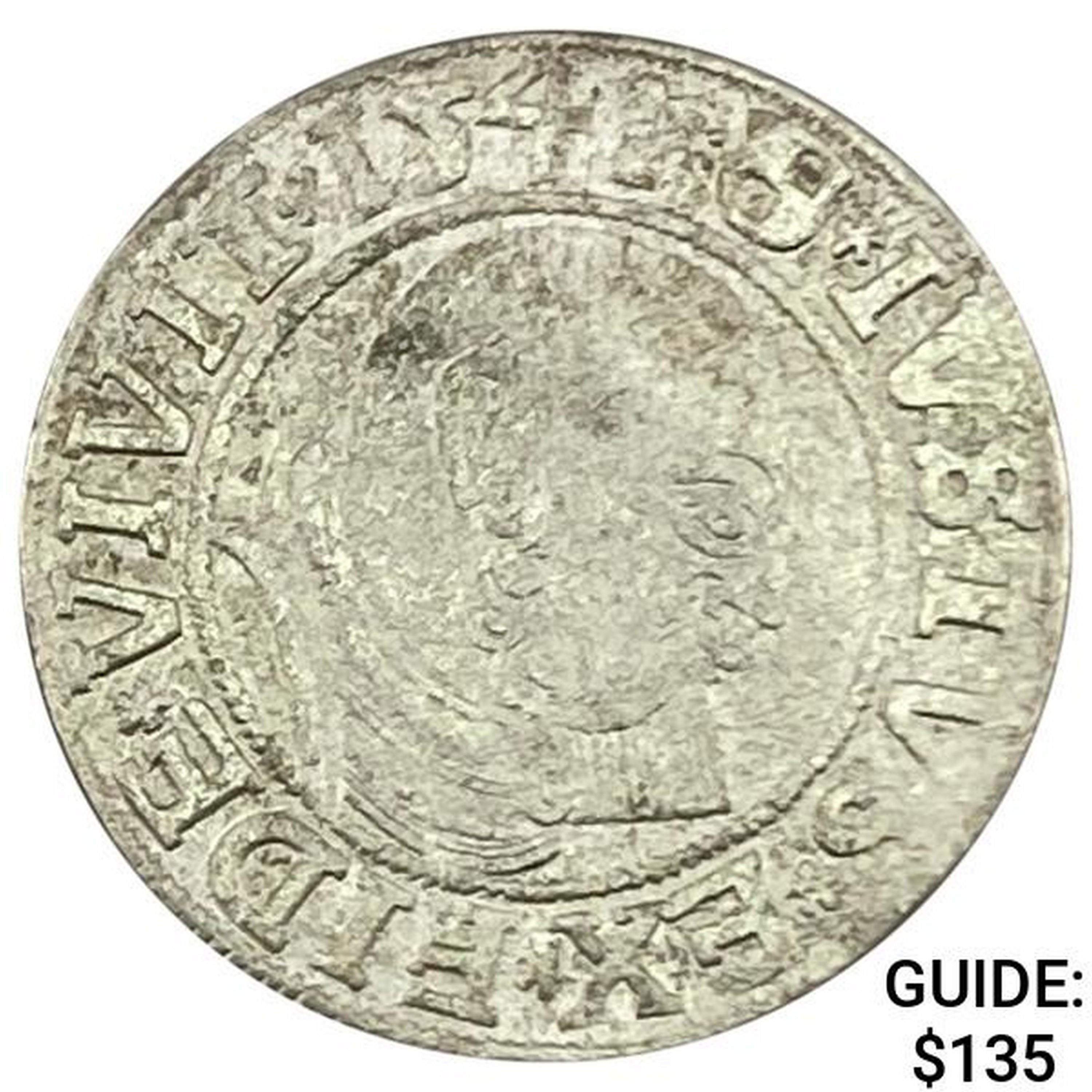 1529-1558 Prussia Silver Groschen Albert I CLOSELY UNCIRCULATED