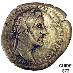 Roman Commodus 177-192 AD Silver Denarius ABOUT UNCIRCULATED