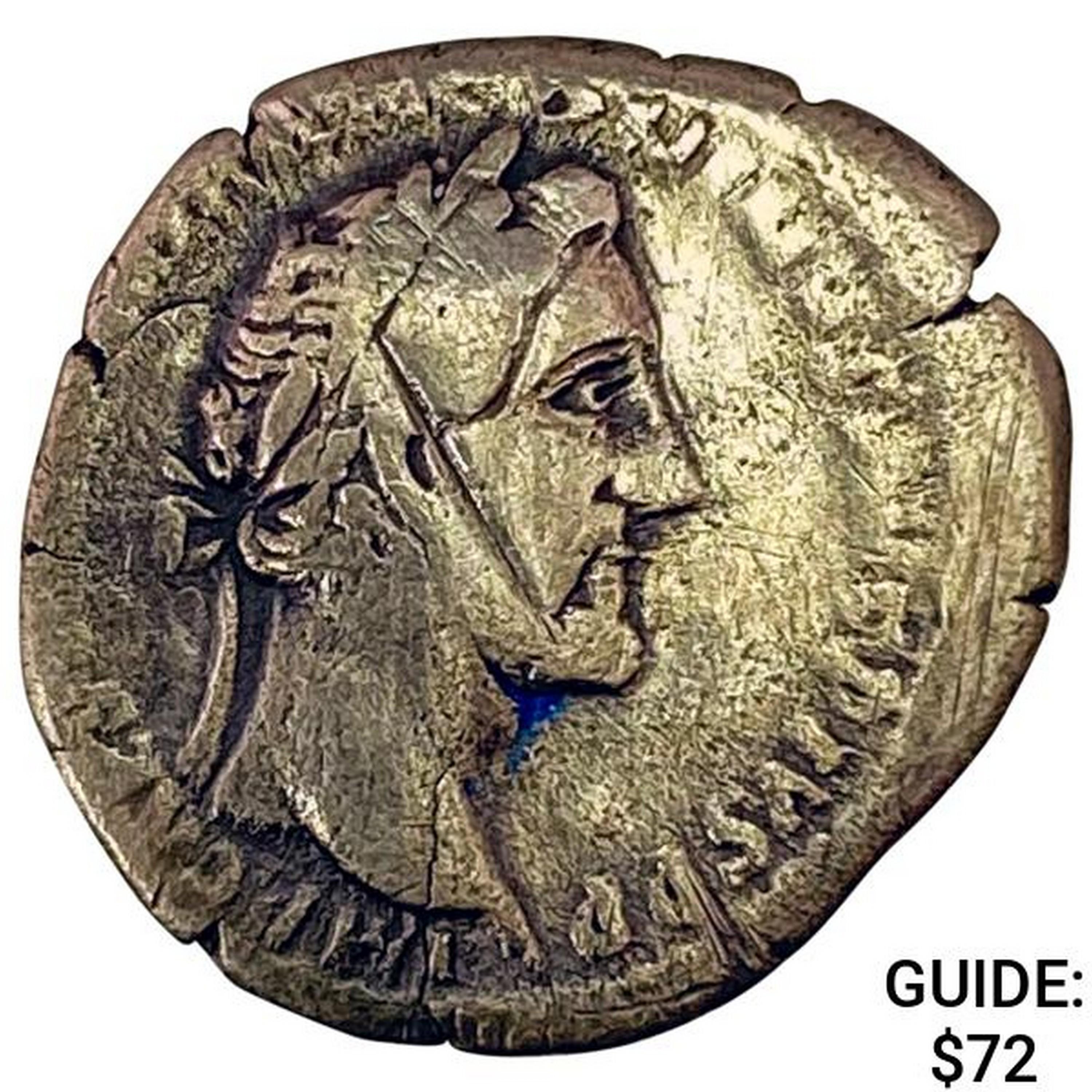 Roman Commodus 177-192 AD Silver Denarius ABOUT UNCIRCULATED