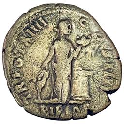 Roman Commodus 177-192 AD Silver Denarius ABOUT UNCIRCULATED