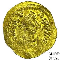Byzantine Tiberius II 578-582 AD Gold Tremissis CLOSELY UNCIRCULATED
