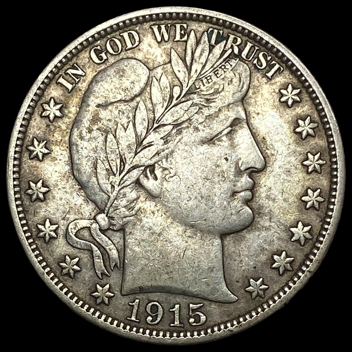 1915-D Barber Half Dollar LIGHTLY CIRCULATED