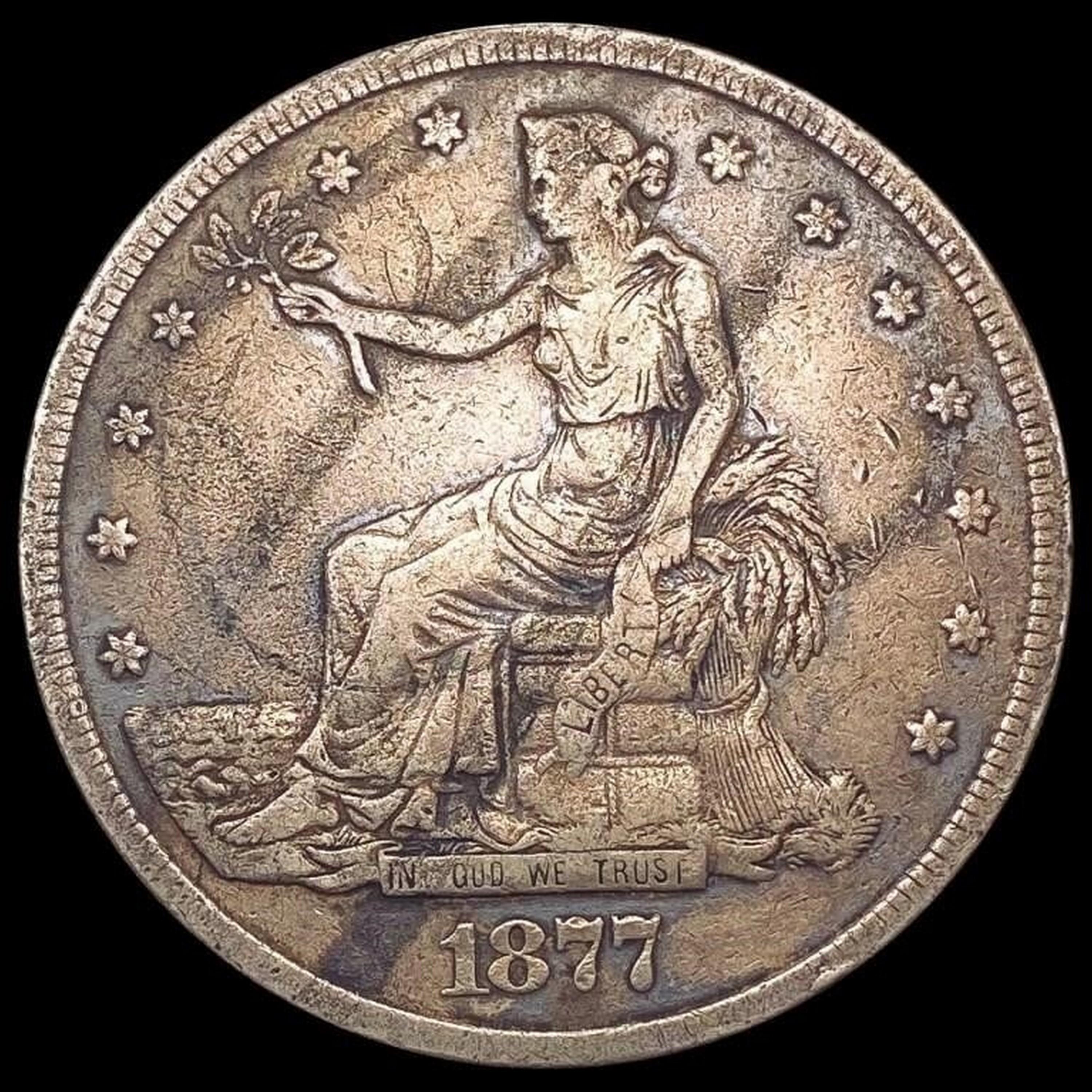 1877-S Silver Trade Dollar NICELY CIRCULATED