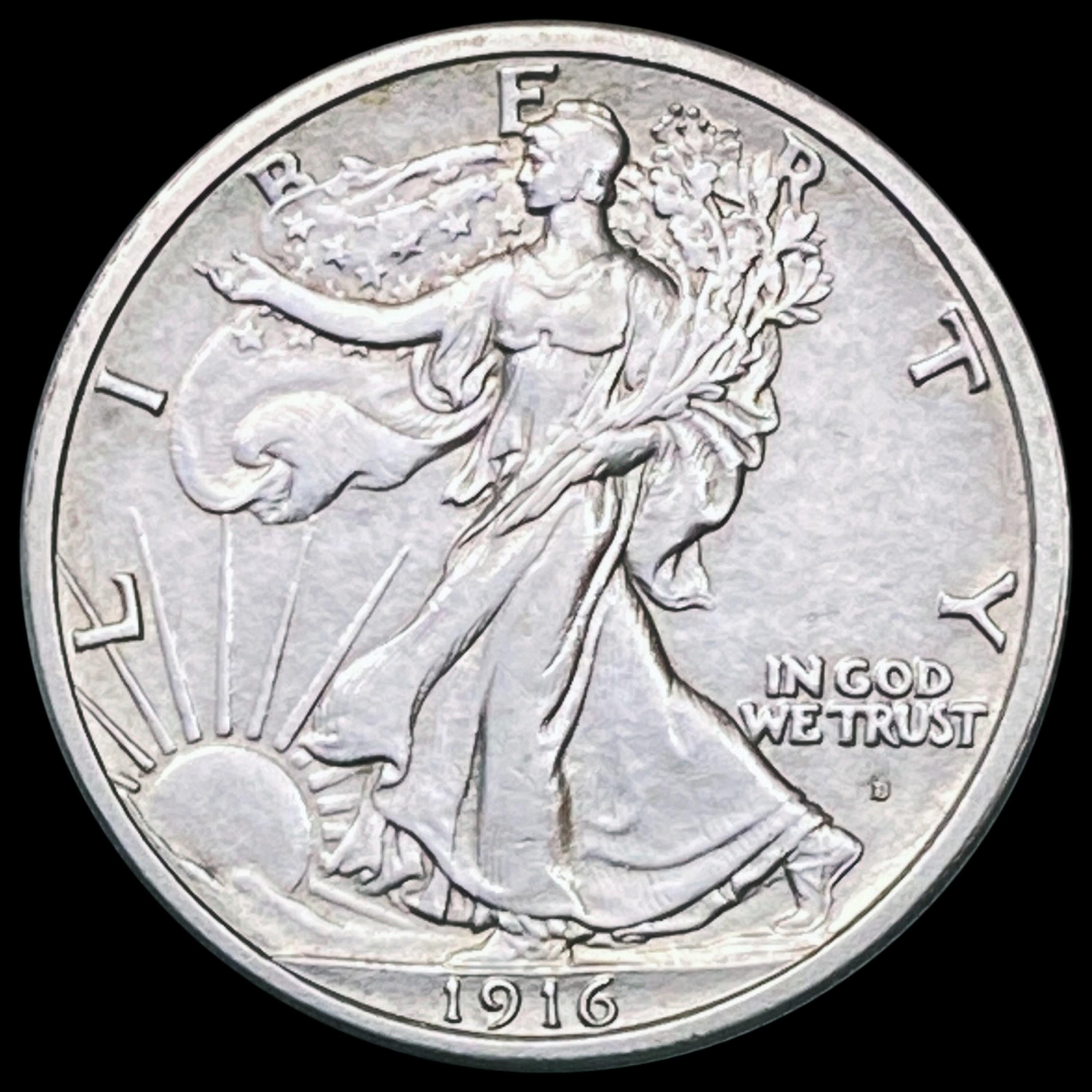 1916-D Walking Liberty Half Dollar UNCIRCULATED UNCIRCULATED