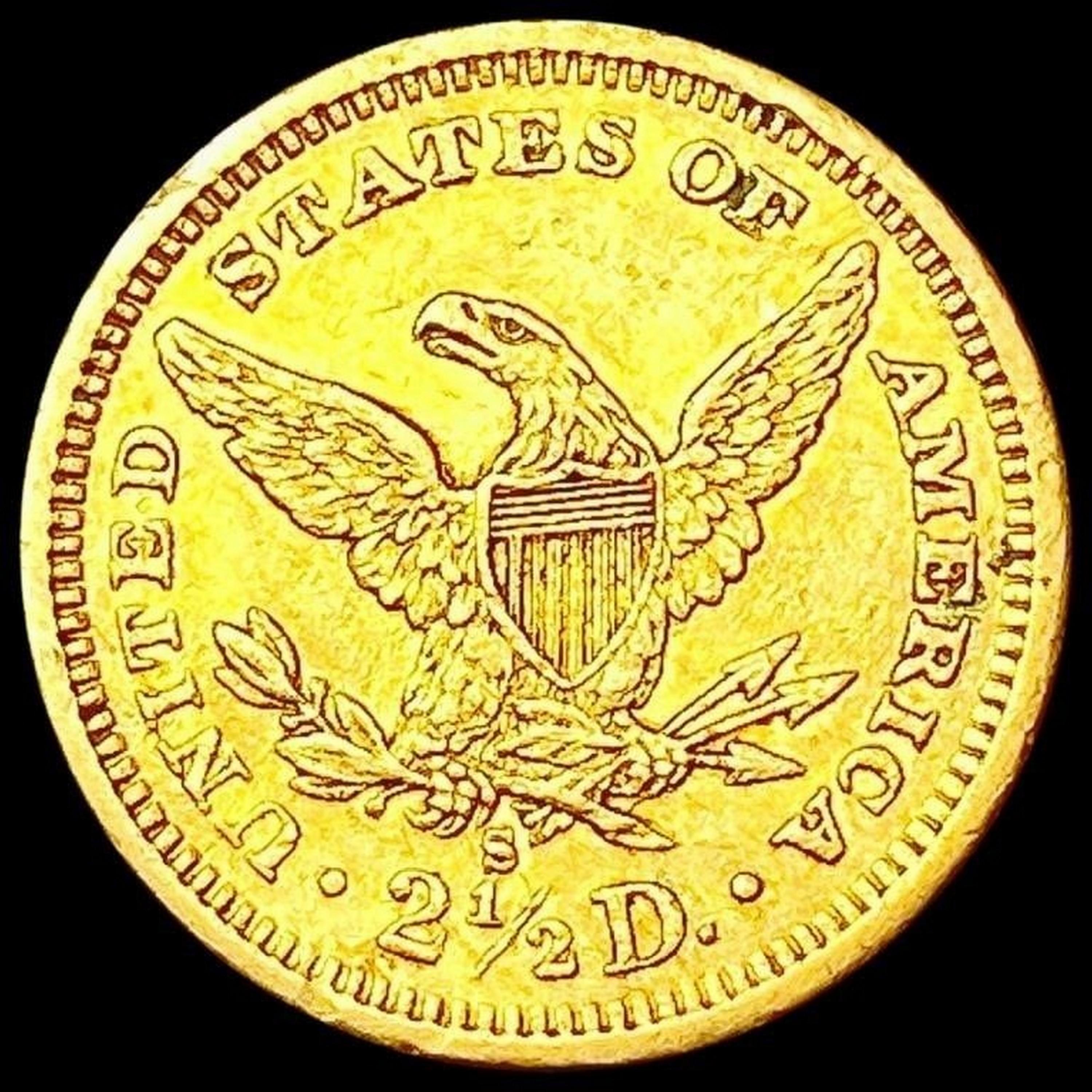 1877-S $2.50 Gold Quarter Eagle CLOSELY UNCIRCULATED