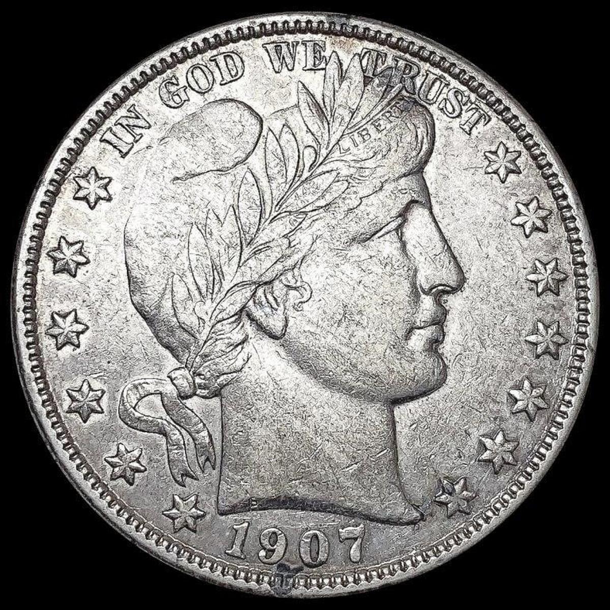 1907-O Barber Half Dollar CLOSELY UNCIRCULATED