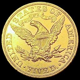 1904 $5 Gold Half Eagle CLOSELY UNCIRCULATED