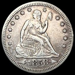 1853 Arrows Seated Liberty Quarter LIGHTLY CIRCULATED