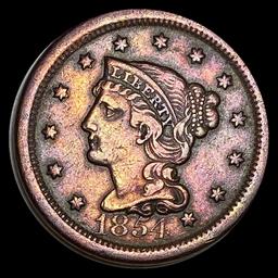 1854 Braided Hair Large Cent UNCIRCULATED