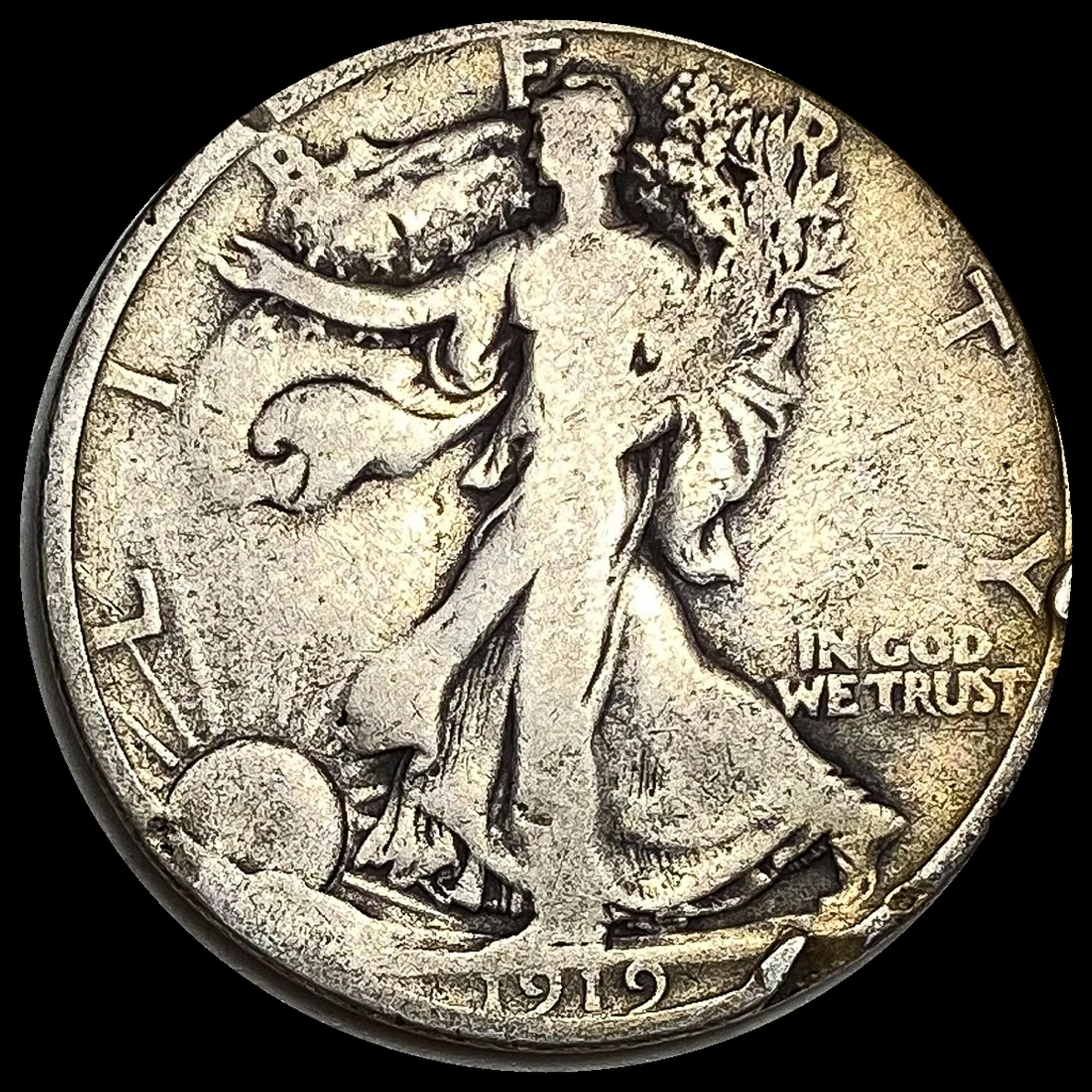1919 Walking Liberty Half Dollar LIGHTLY CIRCULATED