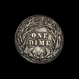 1905-S Silver Barber Dime LIGHTLY CIRCULATED