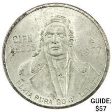 1977 Mexico Silver 100 Pesos UNCIRCULATED