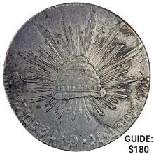 1832Zs OM Mexico Silver 8 Reales NEARLY UNCIRCULATED