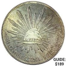 1887Ca MM Mexico Silver 8 Reales UNCIRCULATED