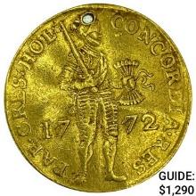 1772 Netherlands .1106oz Gold Ducat NEARLY UNCIRCULATED