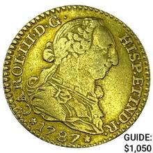 1787M Spain .0951oz Gold Escudo NEARLY UNCIRCULATED