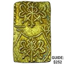 1868-1869 Japan .029 Gold 2 Bu CLOSELY UNCIRCULATED