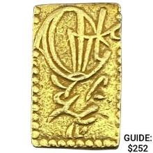 1868-1869 Japan .029oz Gold 2 Bu CLOSELY UNCIRCULATED