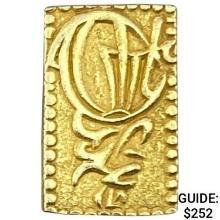 1868-1869 Japan .029oz Gold 2 Bu CLOSELY UNCIRCULATED