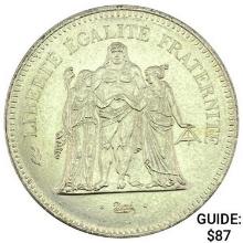 1975 France .8681oz Silver 50 Francs UNCIRCULATED