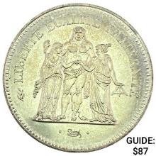 1974 France .8681oz Silver 50 Francs UNCIRCULATED
