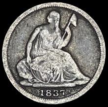 1837 Seated Liberty Half Dime NICELY CIRCULATED