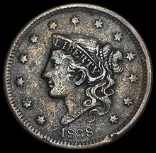 1838 Coronet Head Large Cent LIGHTLY CIRCULATED