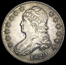 1829 Capped Bust Half Dollar NEARLY UNCIRCULATED