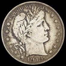 1914 Barber Half Dollar LIGHTLY CIRCULATED LIGHTL