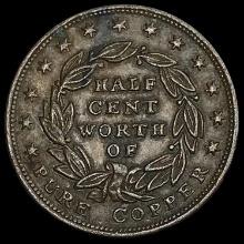 1837 Half Cent Token CLOSELY UNCIRCULATED