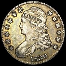 1830 Capped Bust Half Dollar NEARLY UNCIRCULATED