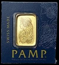 These images show a PAMP Suisse 1g Gold HIGH GRADE