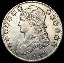 1830 Capped Bust Half Dollar CLOSELY UNCIRCULATED