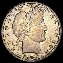 1908-D Silver Barber Half Dollar CLOSELY UNCIRCULATED