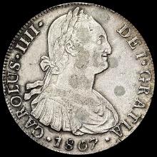 1807 Silver 8 Reales Mexico City Mint (Mo). LIGHTLY CIRCULATED