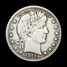 1911-S Silver Barber Quarter CLOSELY UNCIRCULATED